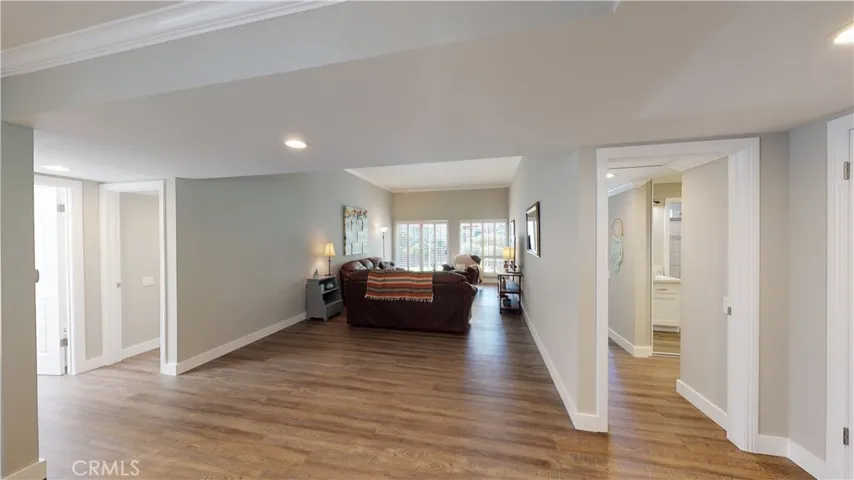 Open floor plan with ample natural light and recessed LED for walkways.