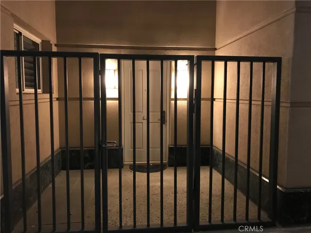 Gated entrance to unit