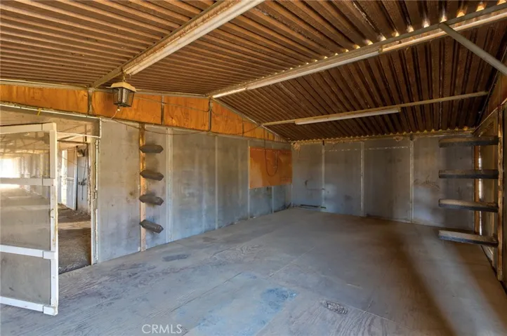 Large tack room inside barn.