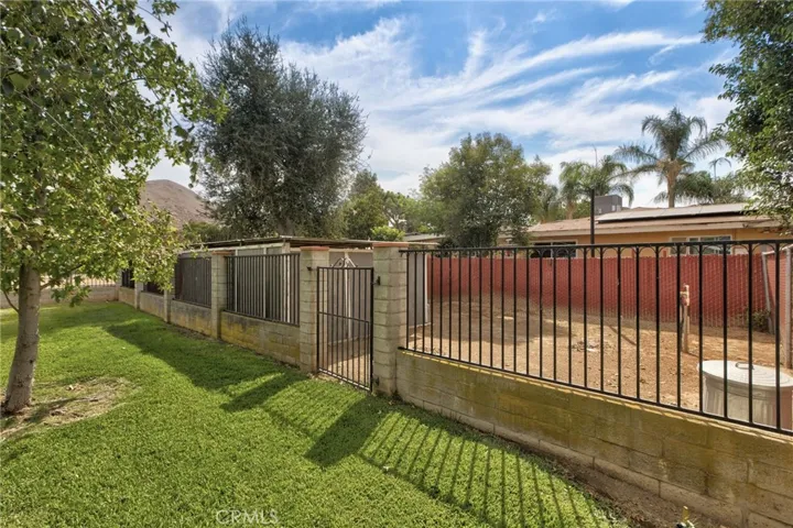 Fenced in chicken coop