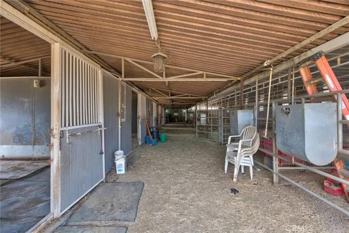 Inside of barn