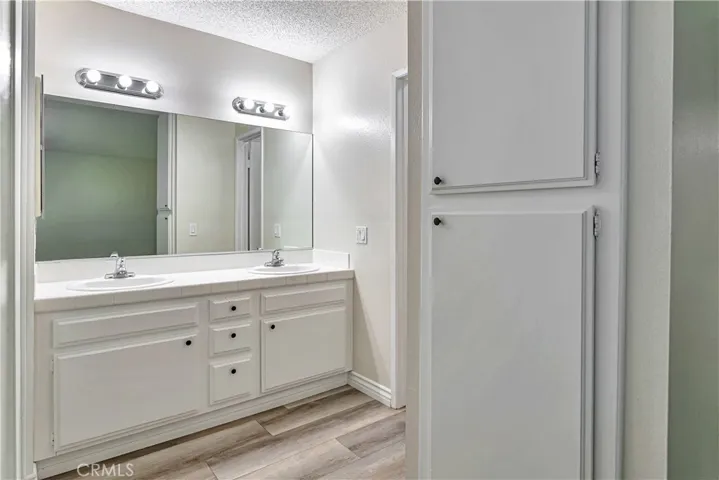 Master bath and vanity with double sinks