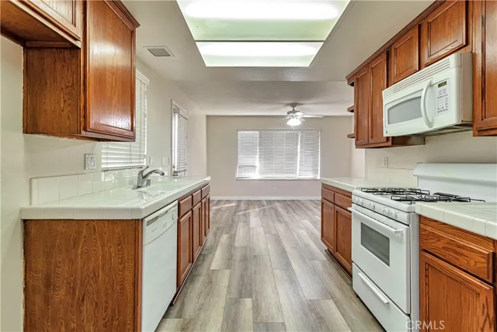 Kitchen with Dining room at the end