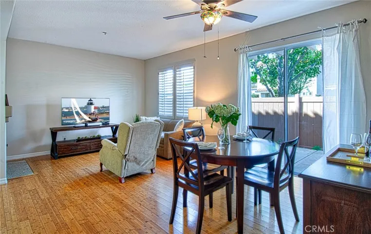 Bamboo flooring throughout the home.