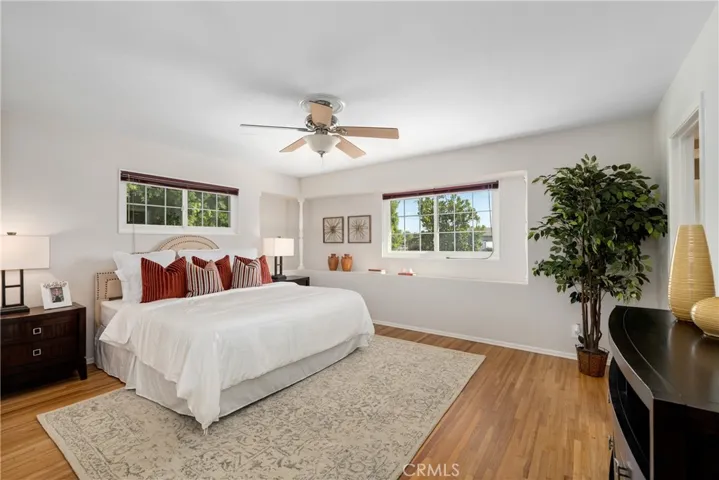 The large Master easily fits a King bed and has recessed windows that add style and definition.