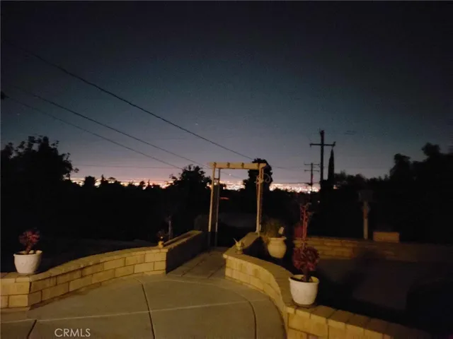 View of the city lights from the patio