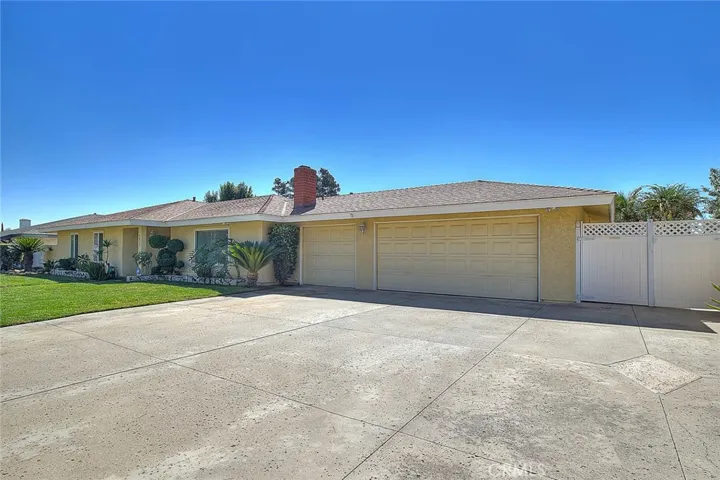 Spacious 3 car garage with lots of storage