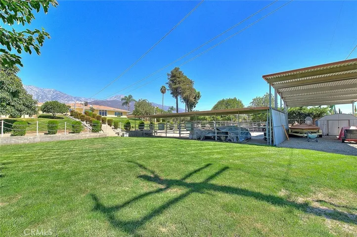 Horse Corrals and covered RV parking