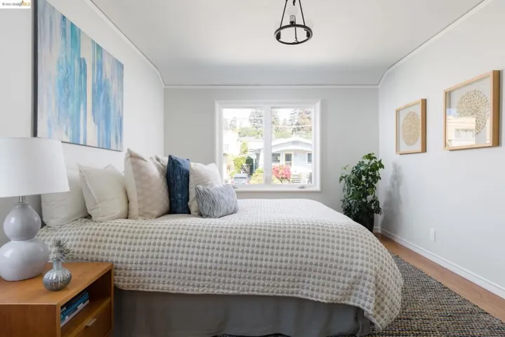 Nice separation of space from the main living area, offers privacy.