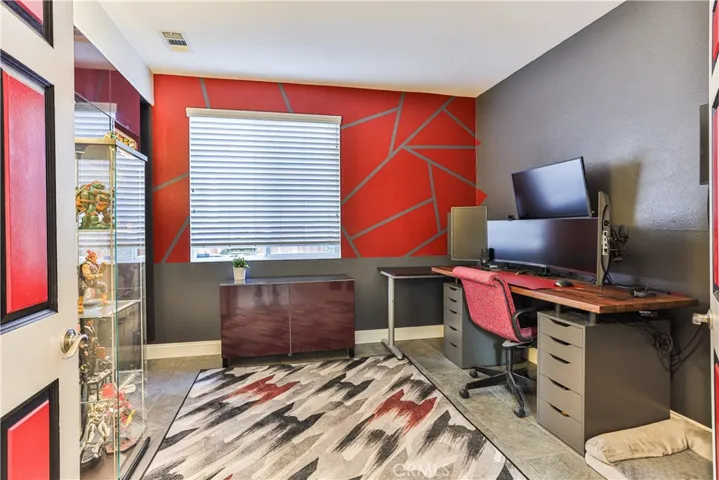 Main floor office/bedroom with French doors