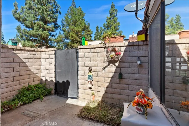 Private patio off of master
