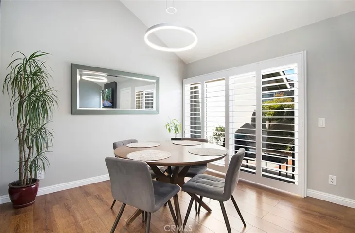 Gorgeous window with plantation shutters.