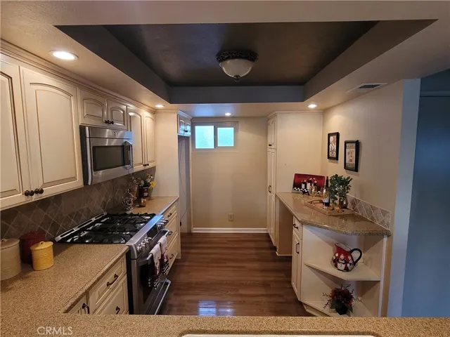 Kitchen view from dining area.