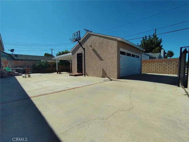 Finished two car garage.