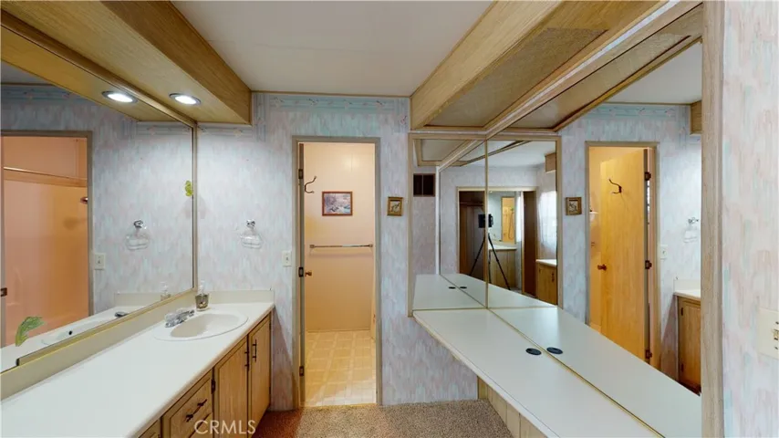 LARGE MIRRORS AND COUNTER SPACE