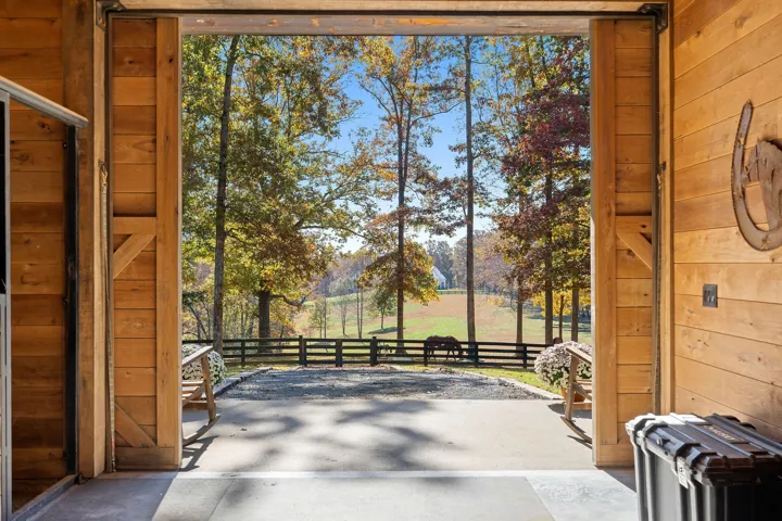 View from the barn back to the house