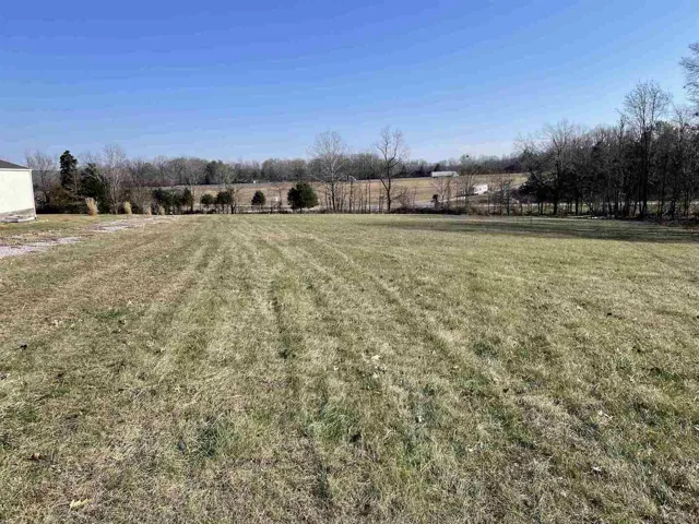 View of green lawn with a rural view