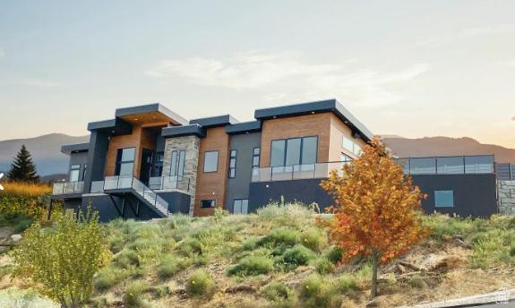 Modern home with a balcony