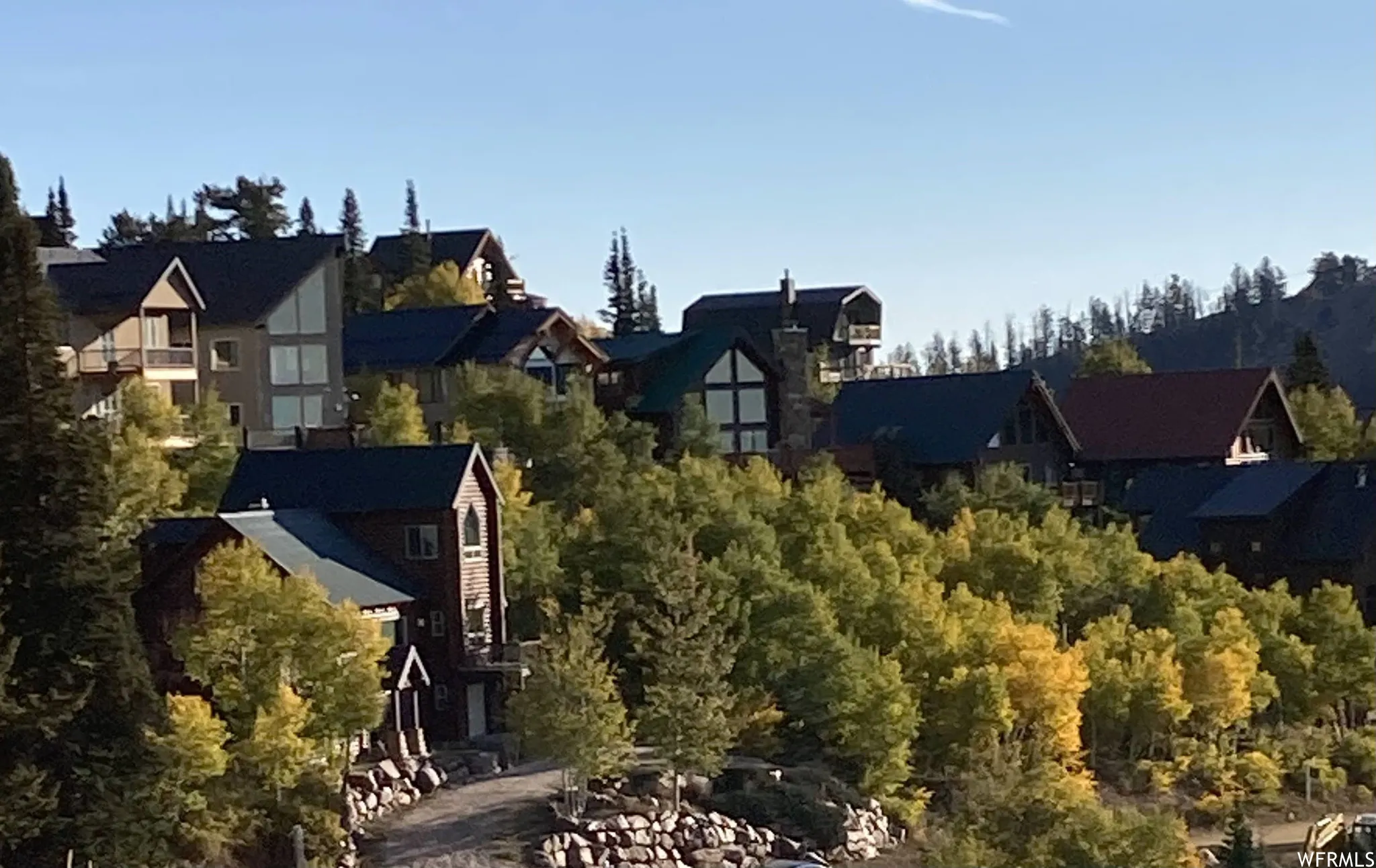 View of drone / aerial view of powder mountain west