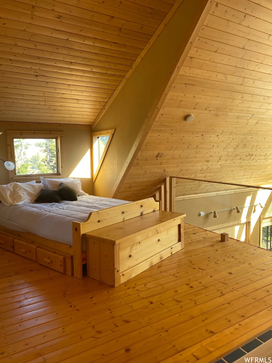 Loft is the Primary bedroom and bathroom area