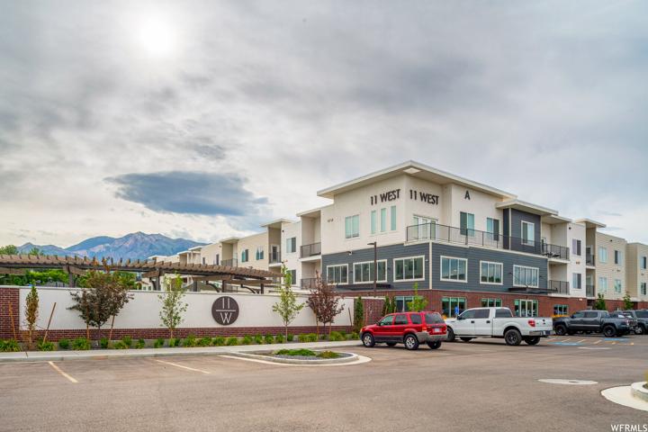 View of property with a mountain view