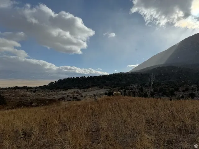 View of mountain background with rural landscape