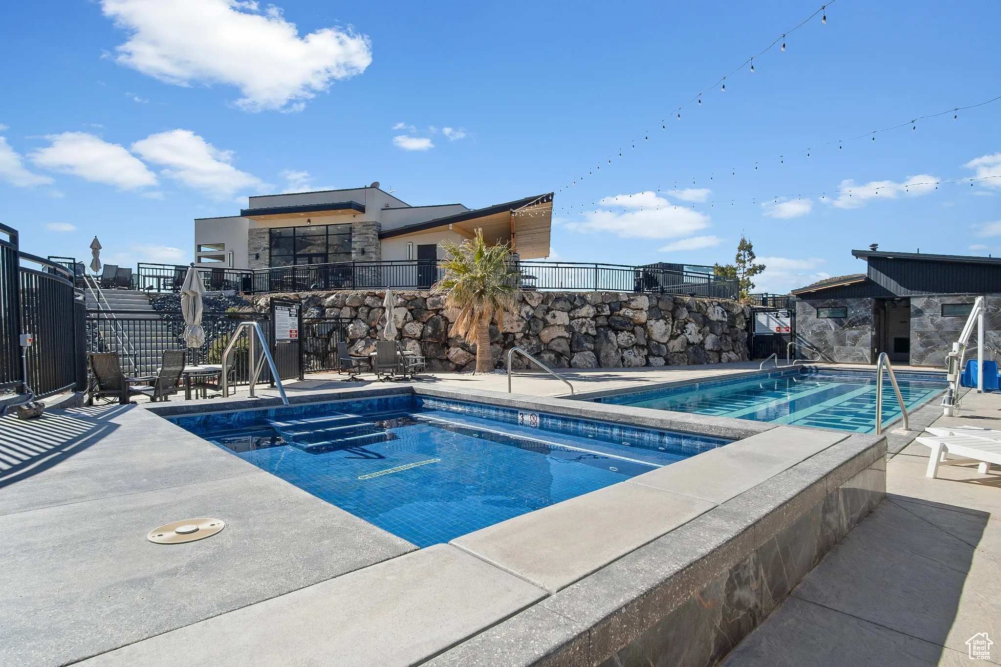 View of pool with a patio