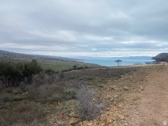 View of mountain feature with a water view