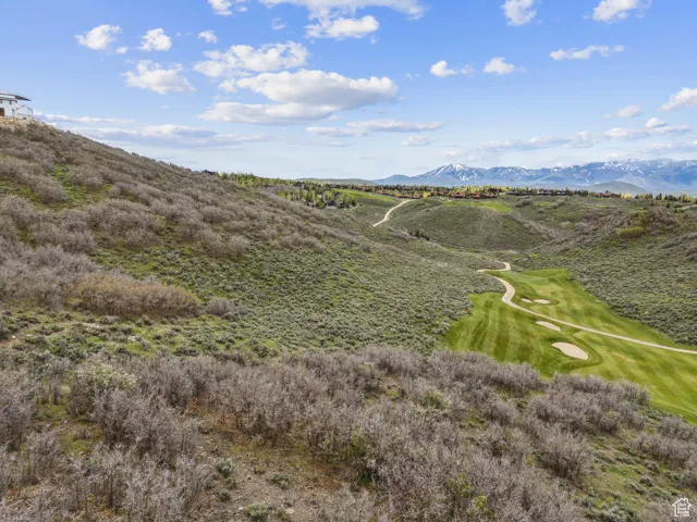 Mountain view with a golf club