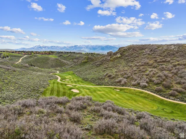 View of mountain background with a local golf course