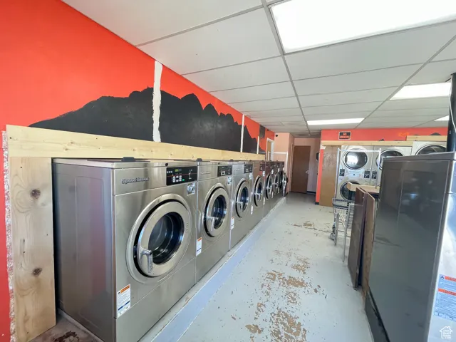 Washroom featuring separate washer and dryer