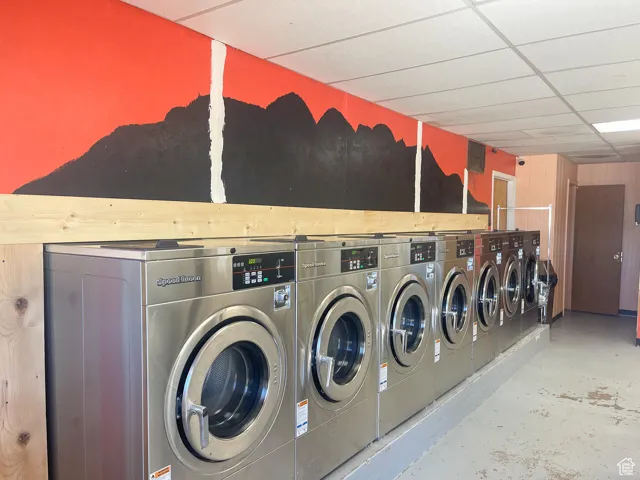 Laundry area with separate washer and dryer