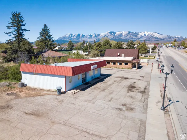 Exterior space with a mountain view