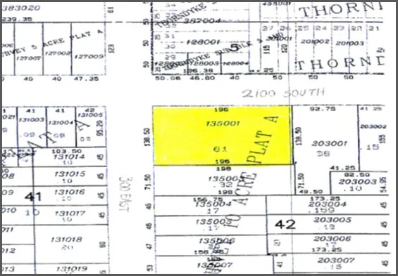 Plat Map. Illustrating property divisions and boundaries, with a highlighted parcel indicating the property's location