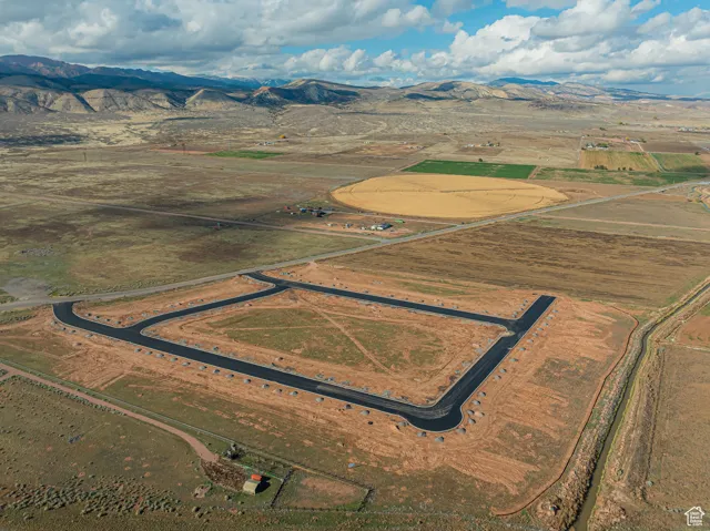 Bird's eye view with a mountain view and a rural view