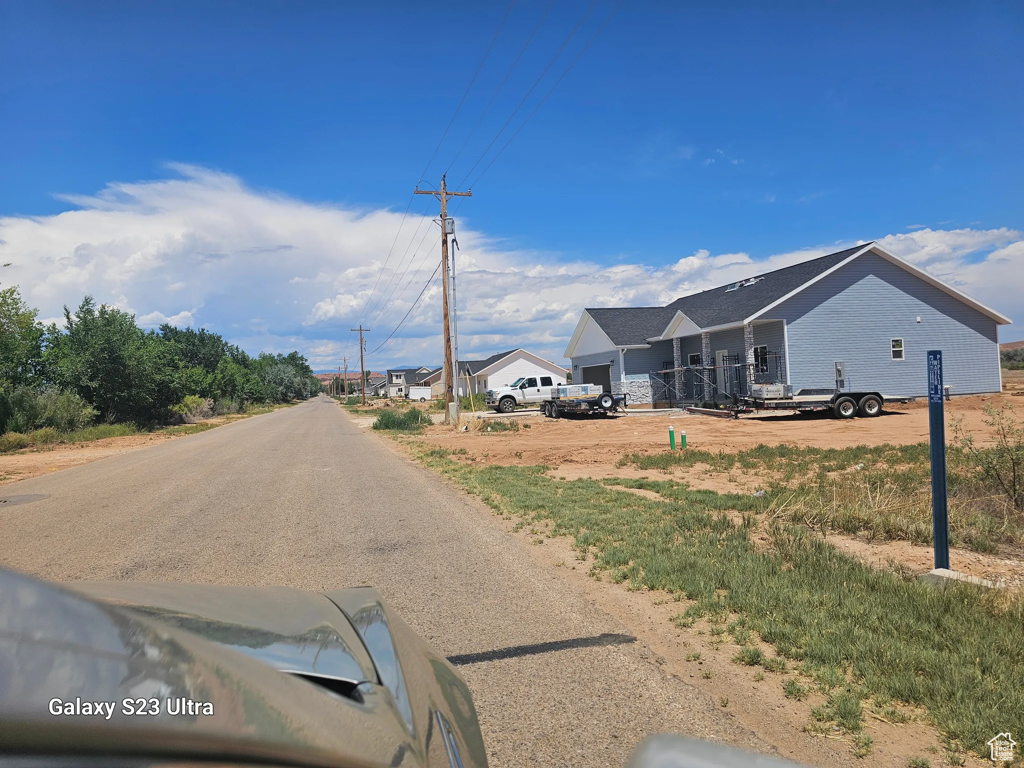 View of street on 2500 east 400 north
