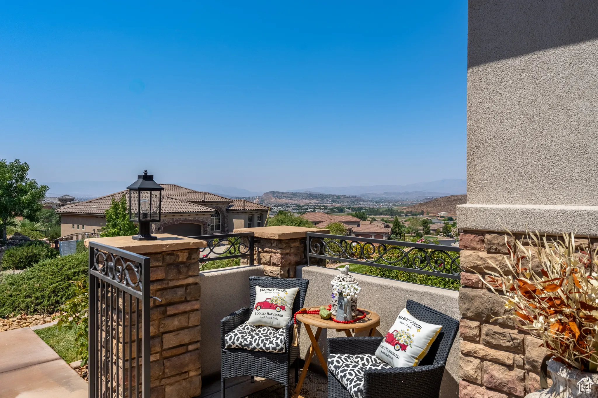 Exterior space with a balcony