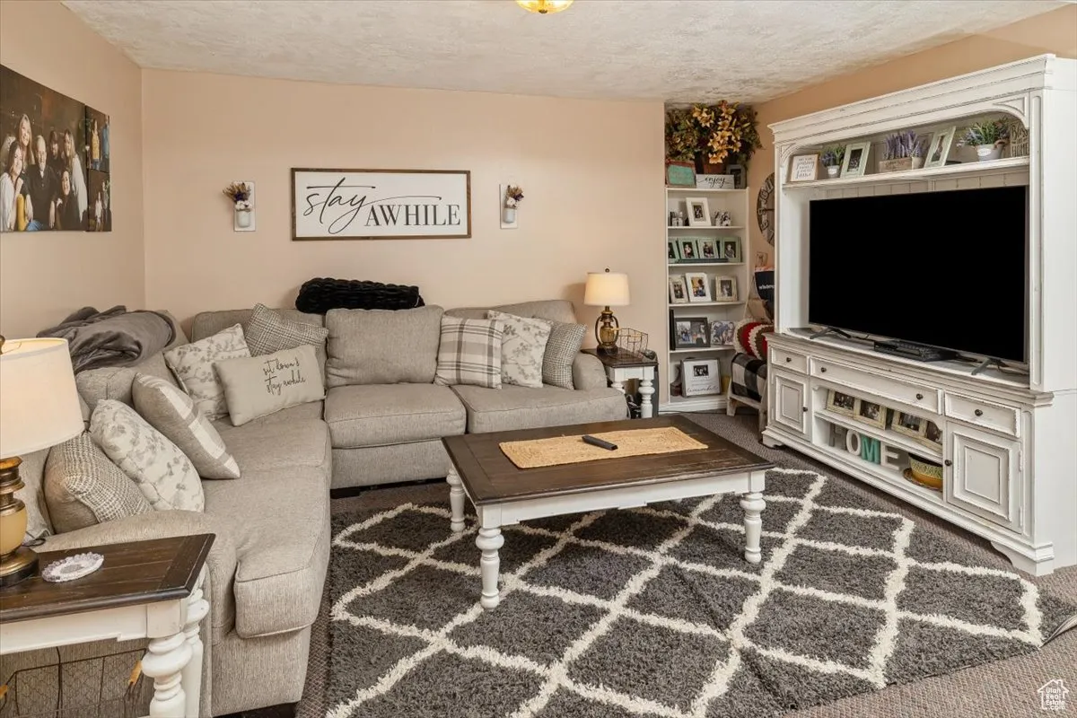 Carpeted living room (Basement)