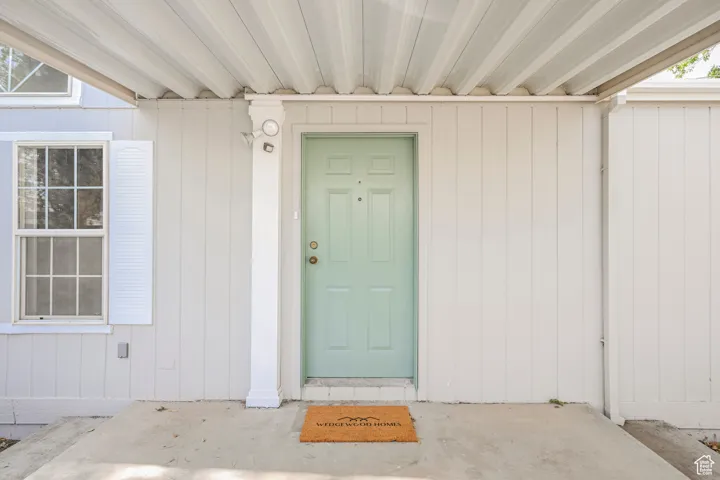 View of exterior entry