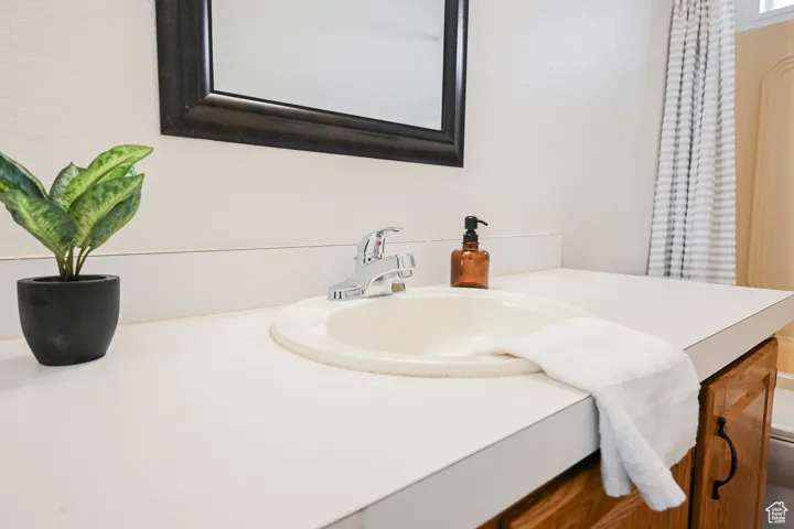 Bathroom featuring vanity