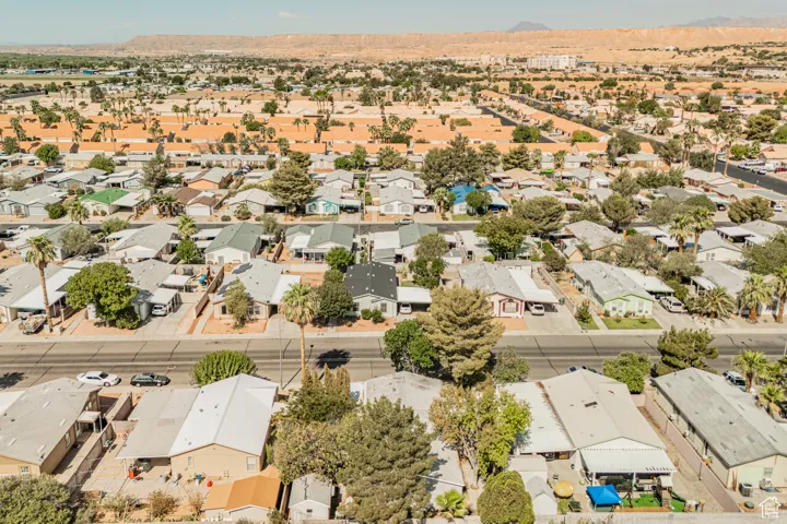 Birds eye view of property