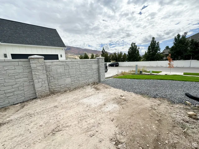 Gate with a mountain view