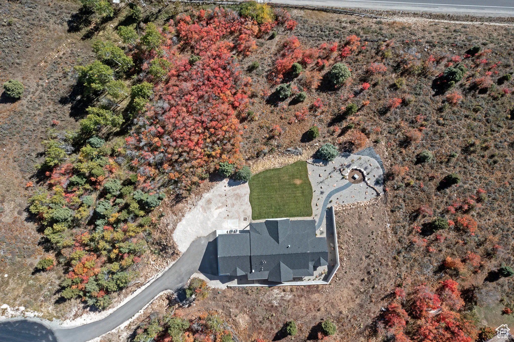 Aerial overview of property's location