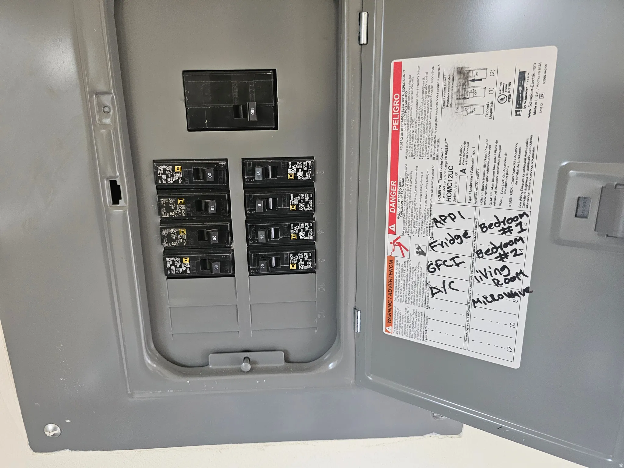 Utility room with electric panel