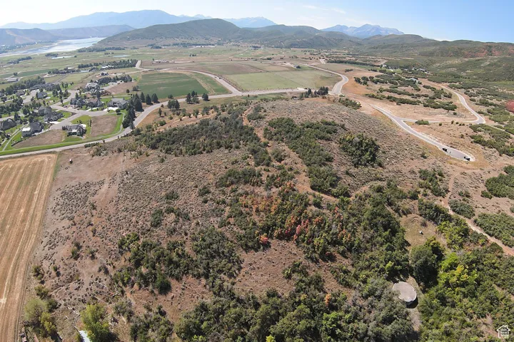 Aerial view with a mountain view and a rural view
