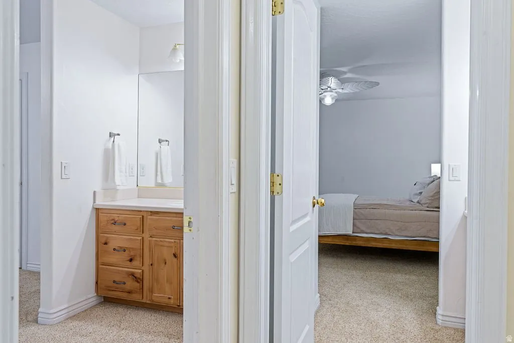 Direct bath access from the bedroom wing