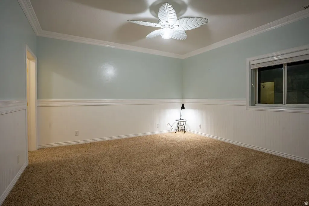 Lower-level bedroom with egress window.
