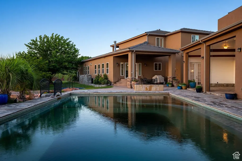 View of pool with a patio