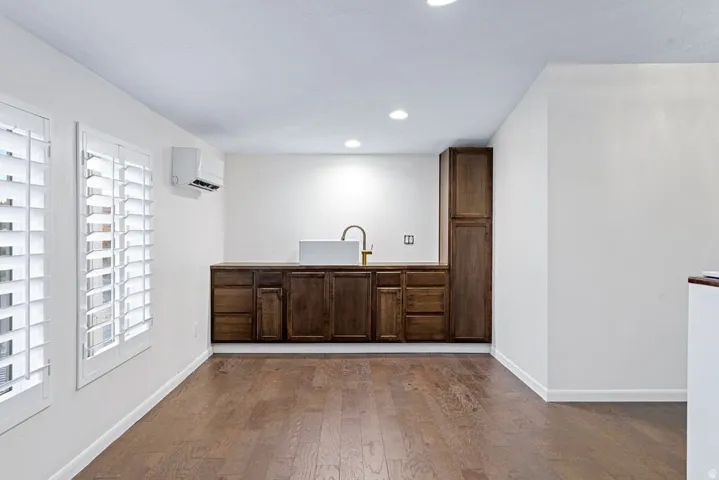 Full wet bar and cabinetry in the studio.