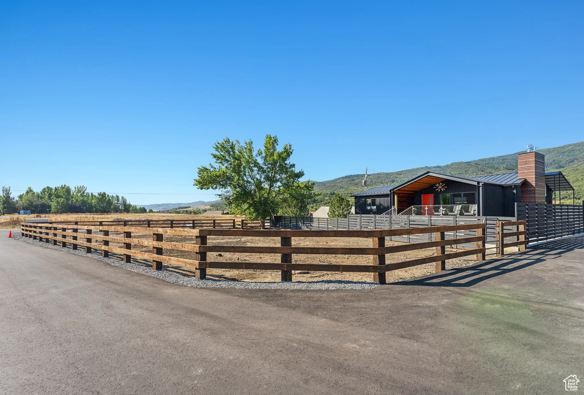 View of front facade with a mountain view and a rural view